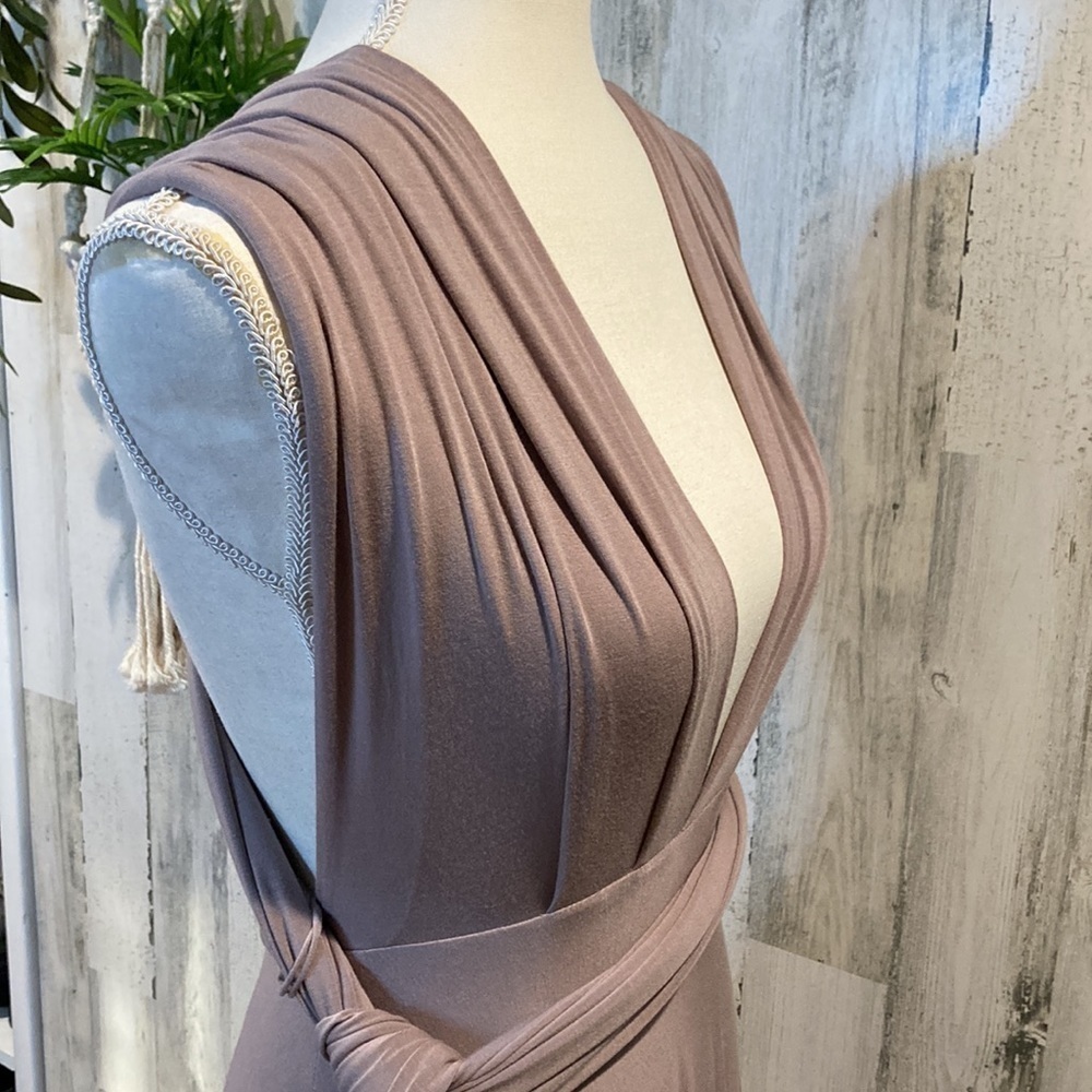 Lulu's Convertible Tricks of the Trade Taupe Maxi Dress - Picture 9 of 11